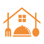 Signet des Erlanger Küchenstudios: Haus mit Besteck